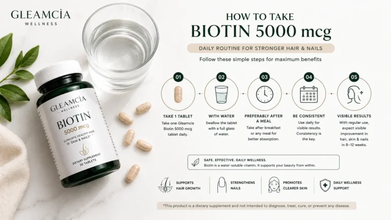 How to take biotin 5000 mcg safely for hair and nail benefits
