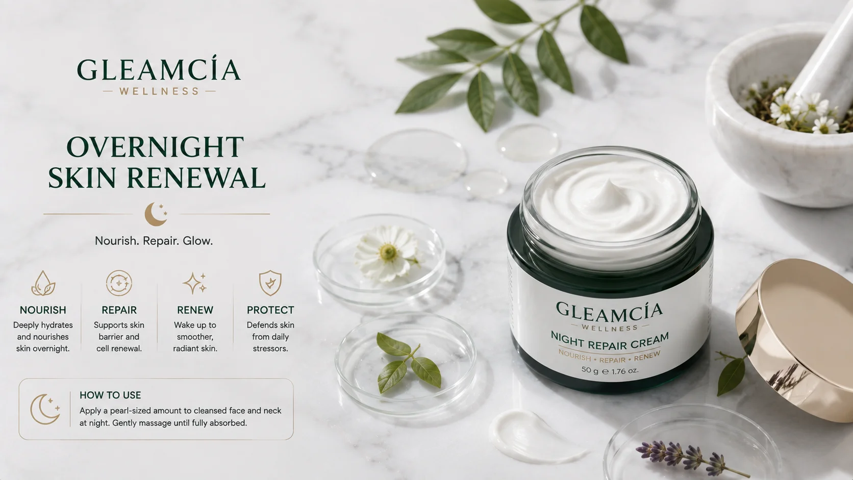 How to use night cream correctly as part of a nighttime skincare routine