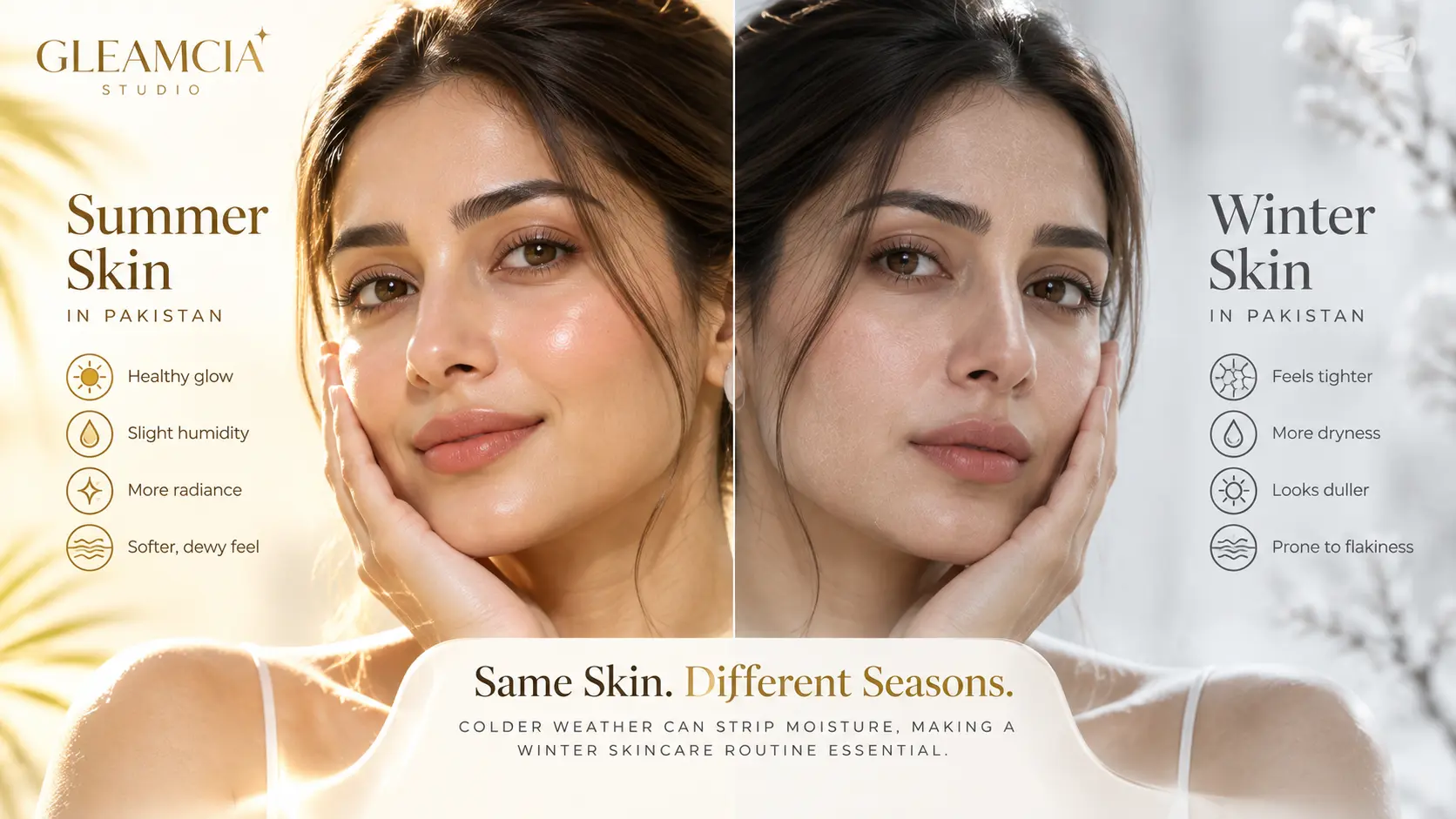 How skin changes from summer to winter in Pakistan and why a winter skincare routine is needed