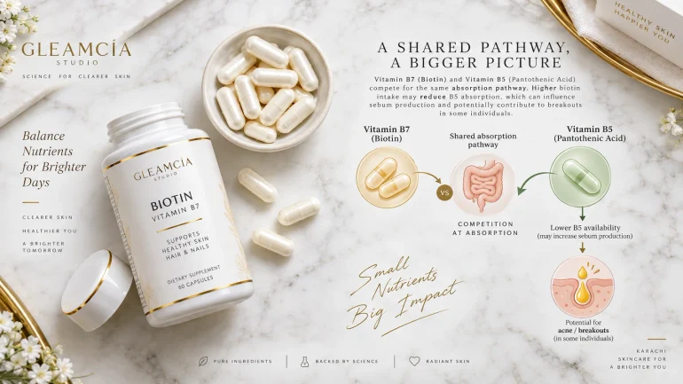 Does biotin cause acne — biotin and pantothenic acid competition mechanism diagram